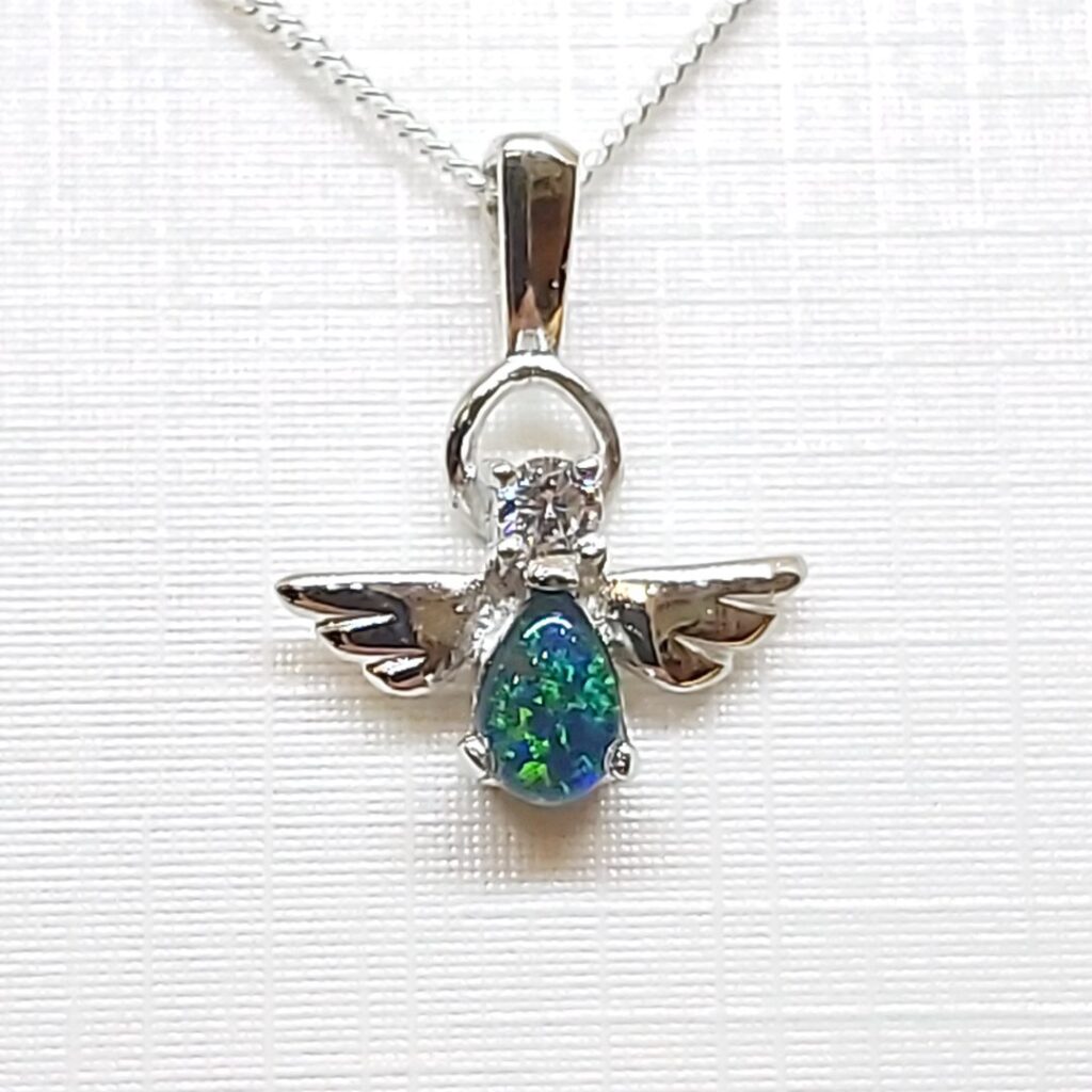 Sterling Silver Gem Quality Triplet Opal Pendant