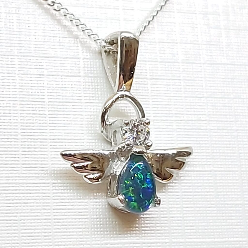 Sterling Silver Gem Quality Triplet Opal Pendant