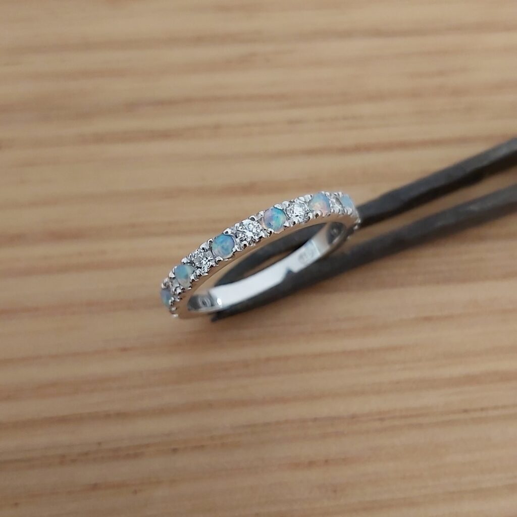 Ethereal Opal & Diamond Stack Rings