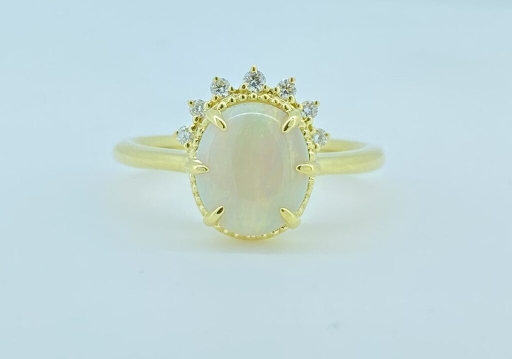 Queenie Crown Ring Set In 18k Gold