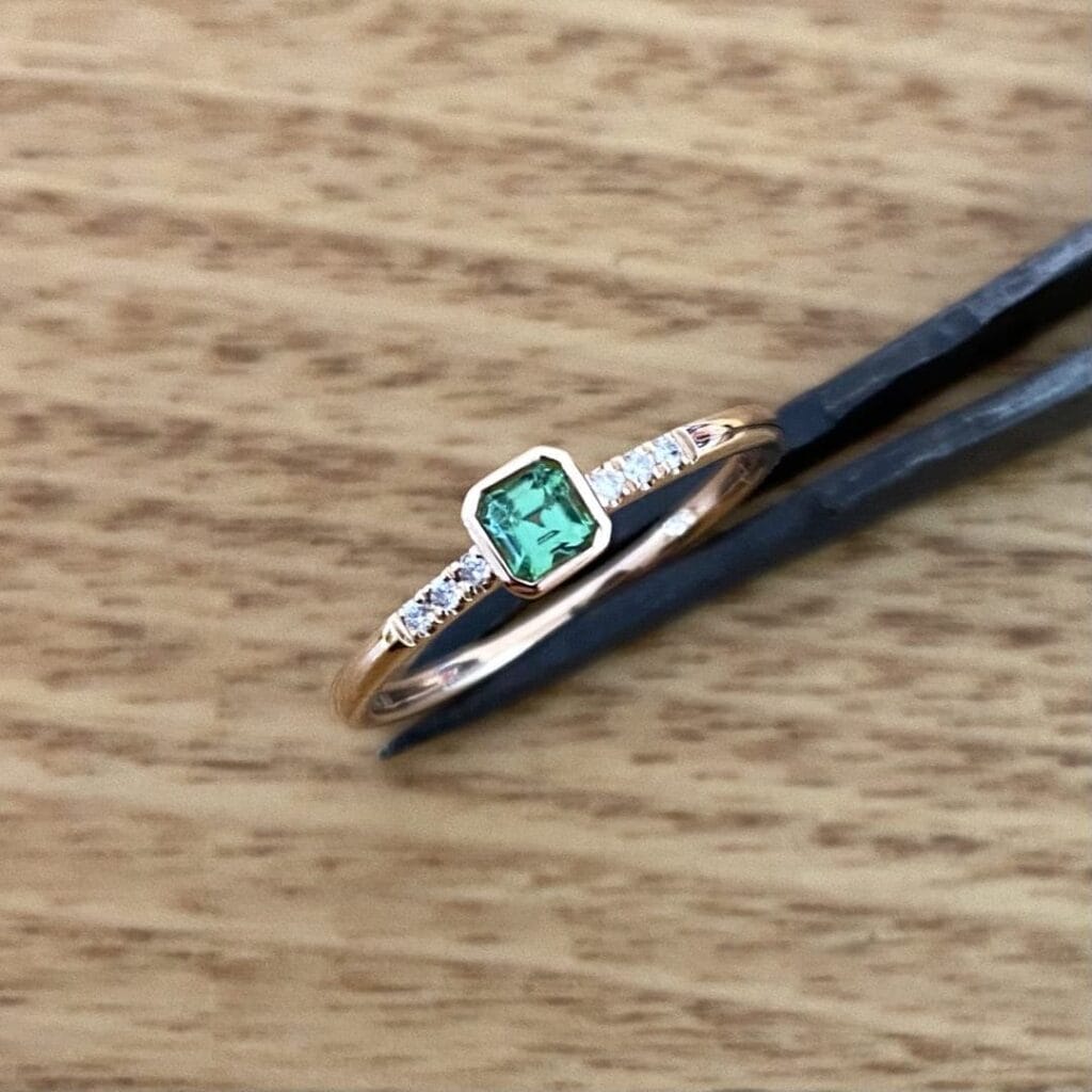 Tourmaline Ring Set In 14k Rose Gold