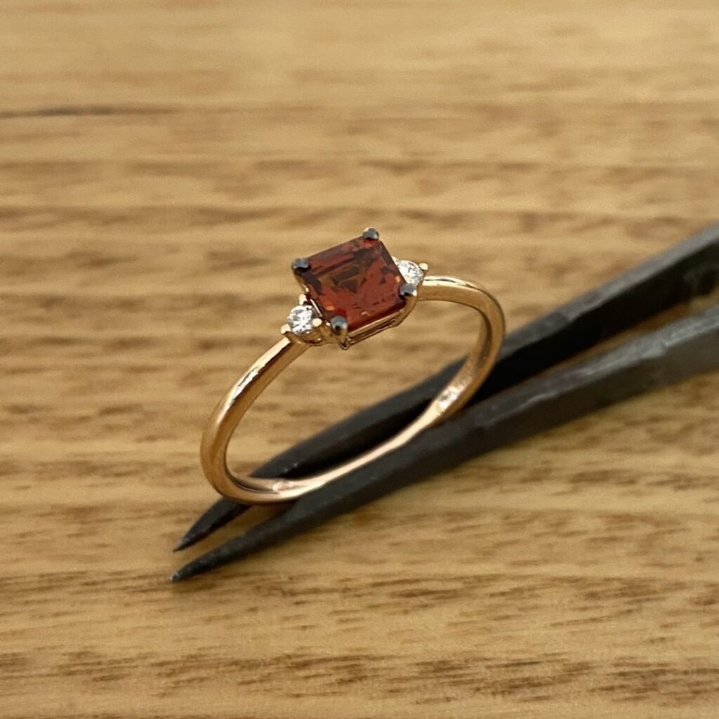 Hessonite Garnet In 14k Rose Gold
