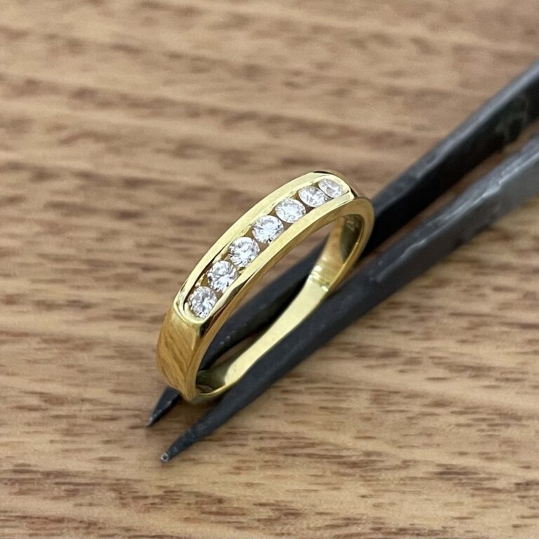 Gold Diamond Chanel Set Ring 675494
