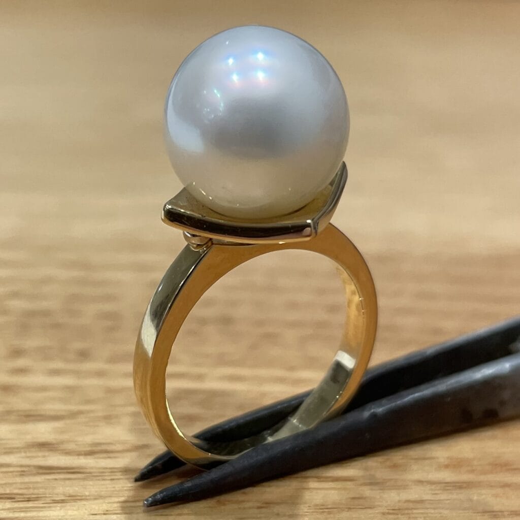 18K Yellow Gold South Sea Pearl Ring