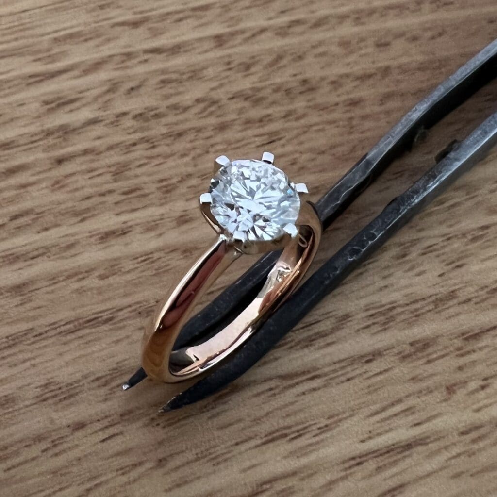 18K Rose Gold & Platinum Diamond Ring 675928