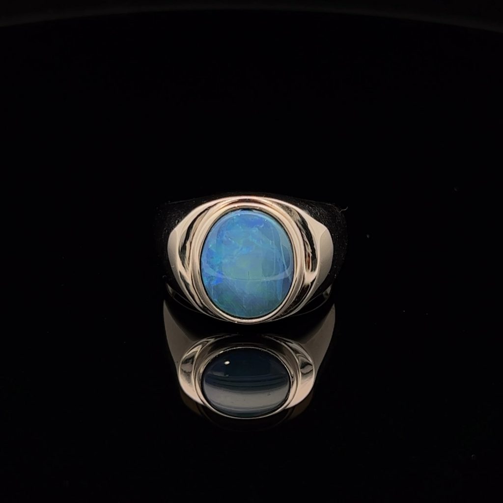 Sterling Silver Doublet Opal Ring 34266