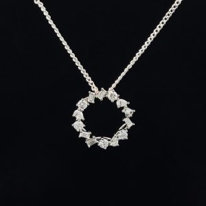 Diamond Jewellery - a Diamond necklace in the shape of a ring