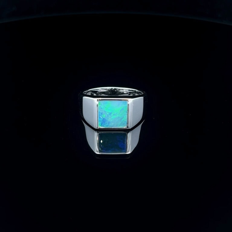 Sterling Silver Doublet Opal Ring