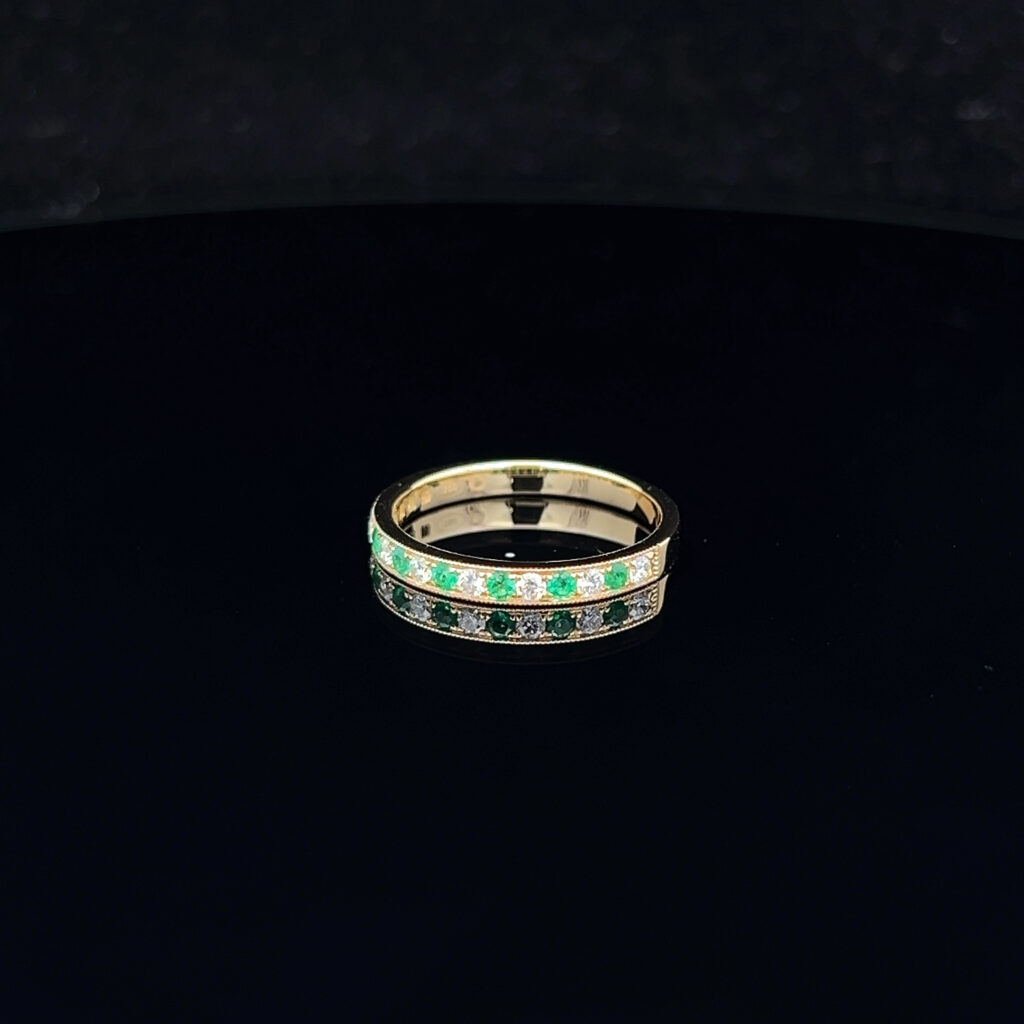 950 Platinum twisted Band Diamond Wedding Band 918256