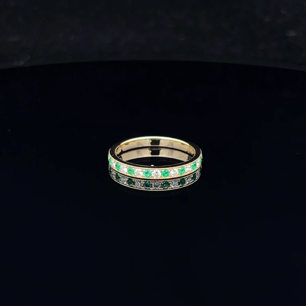 950 Platinum twisted Band Diamond Wedding Band 918256