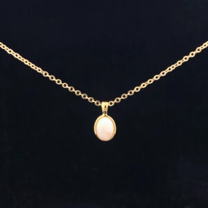 Gold Plated Sterling Silver Solid Light Opal Pendant 109908